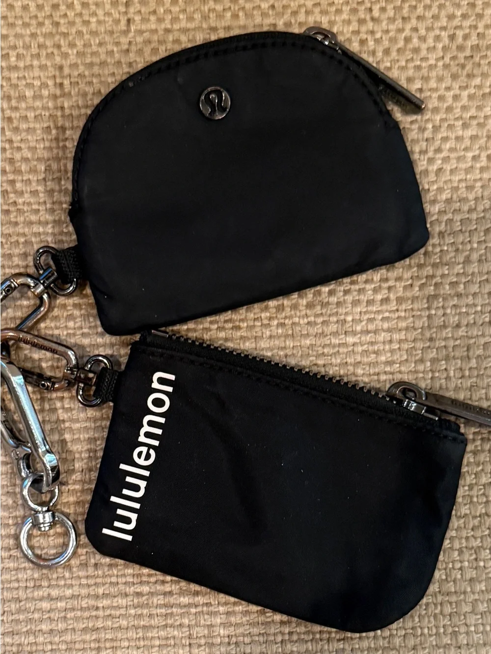 Lululemon Dual Wristlet/Lululemon Black Key & Card Pouch Set
